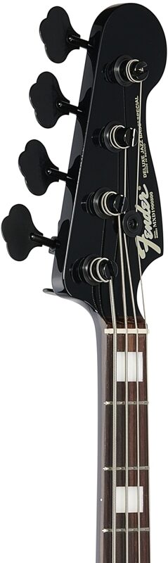 open zoom image for Fender Duff McKagan Deluxe Precision Electric Bass, Rosewood Fingerboard (with Gig Bag), Black, Headstock Left Front