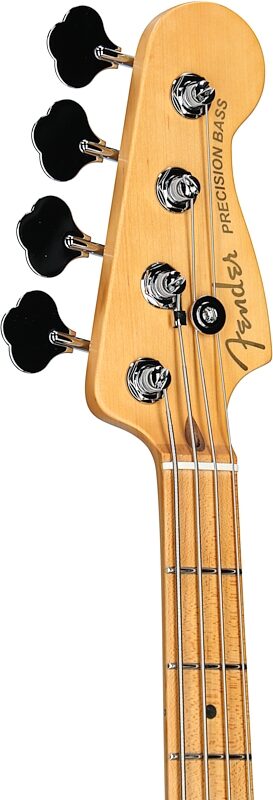 open zoom image for Fender American Ultra II Precision Electric Bass, Maple Fingerboard, Avalanche, Headstock Left Front