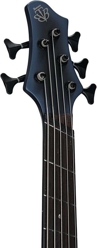 open zoom image for Ibanez BTB605MS Multi-Scale Bass Guitar, 5-String (with Case), Midnight Arctic Ocean, Headstock Left Front