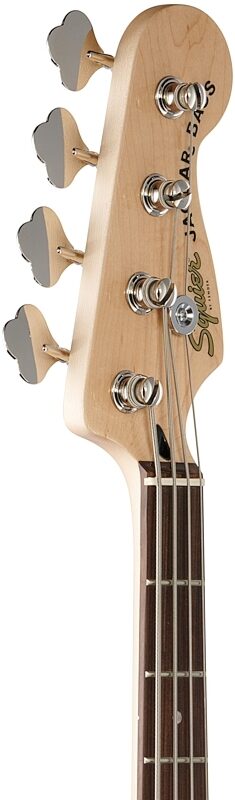 open zoom image for Squier Affinity Jaguar H Electric Bass, Laurel Fingerboard, Charcoal Frost, Headstock Left Front