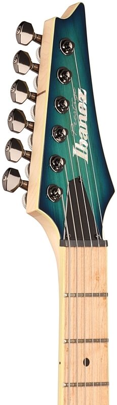 open zoom image for Ibanez RG652AHMFX Prestige Electric Guitar (with Case), Nebula Green Burst, Headstock Left Front