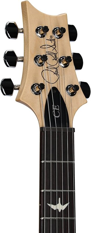 open zoom image for PRS Paul Reed Smith CE 24-08 Swamp Ash Electric Guitar (with Gig Bag), Satin McCarty Tobacco Burst, Headstock Left Front