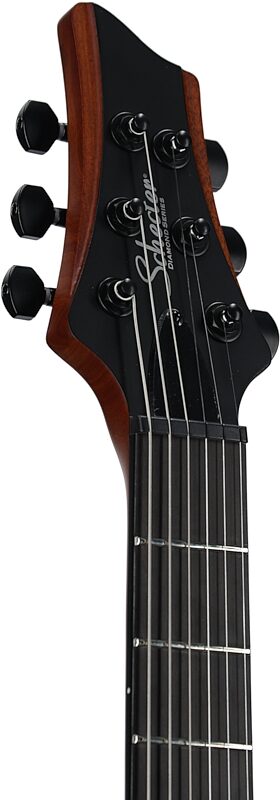 open zoom image for Schecter Rob Scallon C-1 Electric Guitar, Satin Dark Burst, Headstock Left Front
