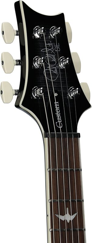 open zoom image for PRS Paul Reed Smith SE Custom 24 Semi-Hollowbody Piezo Electric Guitar (with Gig Bag), Charcoal Burst, Open Box (Very Good), Headstock Left Front