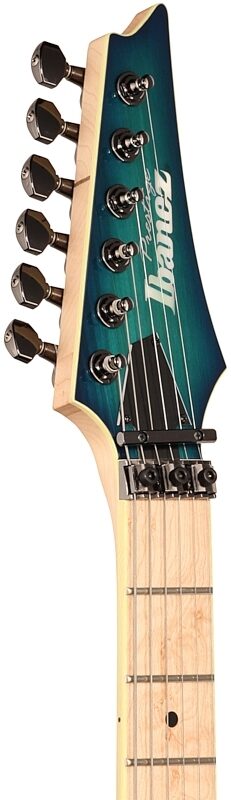 open zoom image for Ibanez RG652AHM Prestige Electric Guitar (with Case), Nebula Green Burst, Headstock Left Front