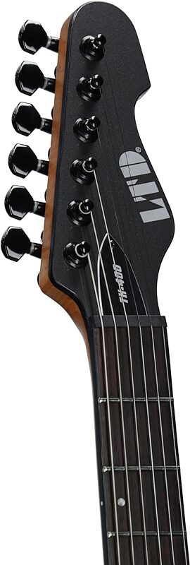 open zoom image for ESP LTD TH-400 Electric Guitar, Charcoal Metallic, Headstock Left Front
