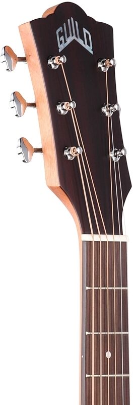 open zoom image for Guild M-240E Troubadour Acoustic-Electric Guitar, Vintage Sunburst, Headstock Left Front