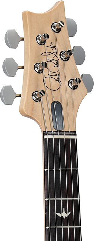 open zoom image for PRS Paul Reed Smith John Mayer Silver Sky Satin Electric Guitar (with Gig Bag), Black Plum, Headstock Left Front