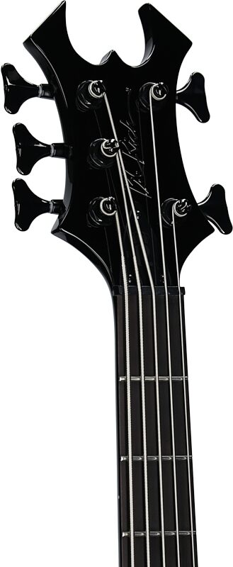 open zoom image for B.C. Rich Widow 5 Legacy Electric Bass, 5-String, Black, Headstock Left Front