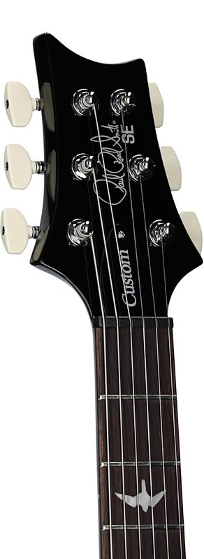 open zoom image for PRS Paul Reed Smith SE Custom 24 Electric Guitar (with Gig Bag), Black Gold Burst, Headstock Left Front