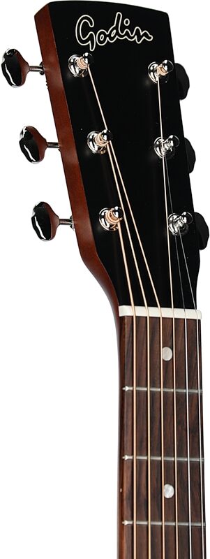 open zoom image for Godin Limited Edition Folk Rustic Acoustic-Electric Guitar, Black Burst, Open Box (Very Good), Headstock Left Front
