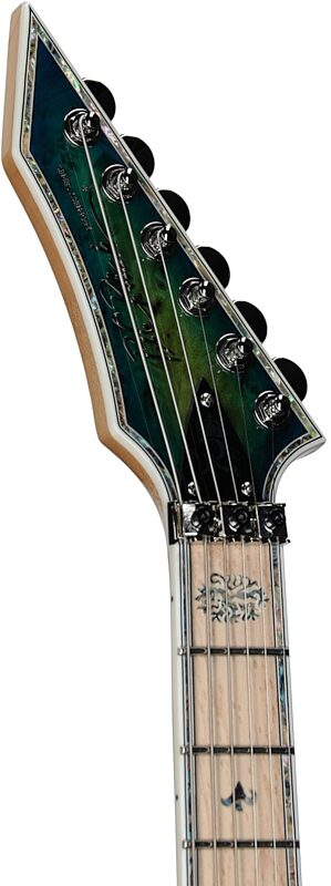 open zoom image for B.C. Rich Shredzilla Z6 Prophecy Exotic Floyd Rose Electric Guitar, Cyan Blue, Headstock Left Front