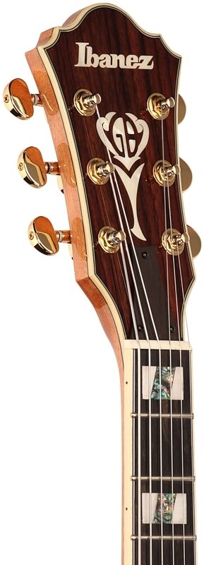open zoom image for Ibanez LGB30 George Benson Electric Guitar (with Case), Natural, Open Box (Very Good), Headstock Left Front