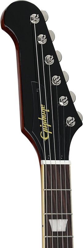 open zoom image for Epiphone Inspired by Gibson Firebird Electric Guitar, Vintage Sunburst, Headstock Left Front
