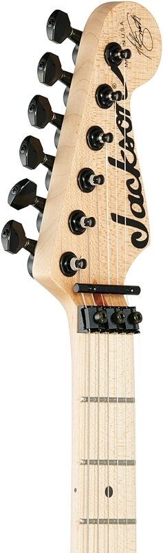 open zoom image for Jackson USA Adrian Smith San Dimas Electric Guitar, Maple Fingerboard (with Case), Snow White, Headstock Left Front