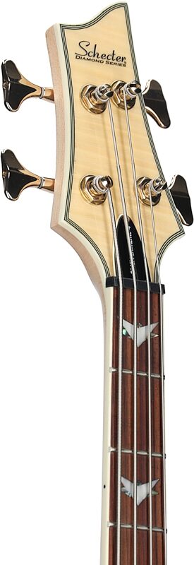 open zoom image for Schecter Omen Extreme-4 Electric Bass, Gloss Natural, Headstock Left Front