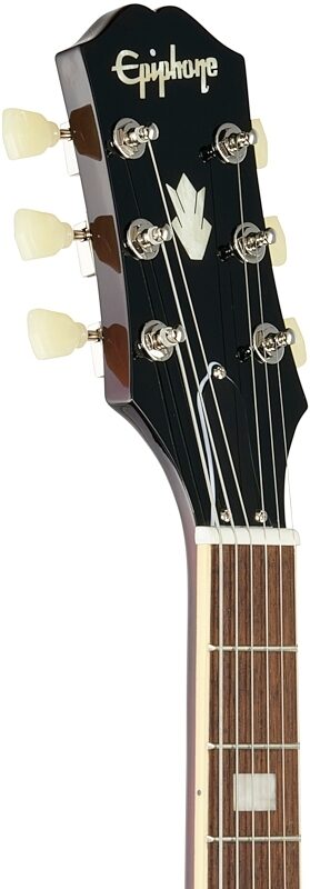 open zoom image for Epiphone ES-335 Figured Semi-Hollowbody Electric Guitar, Blueberry Burst, Headstock Left Front