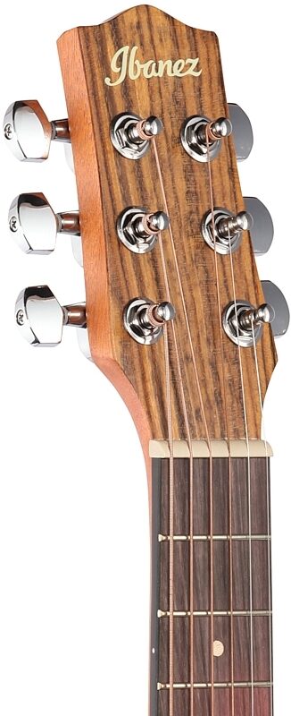 open zoom image for Ibanez EWP14OPN Piccolo Acoustic Guitar, Open Pore Natural, Headstock Left Front
