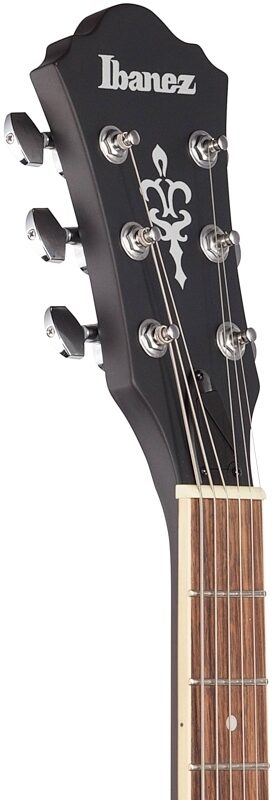 open zoom image for Ibanez AS53 Artcore Semi-Hollowbody Electric Guitar, Flat Transparent Black, Headstock Left Front