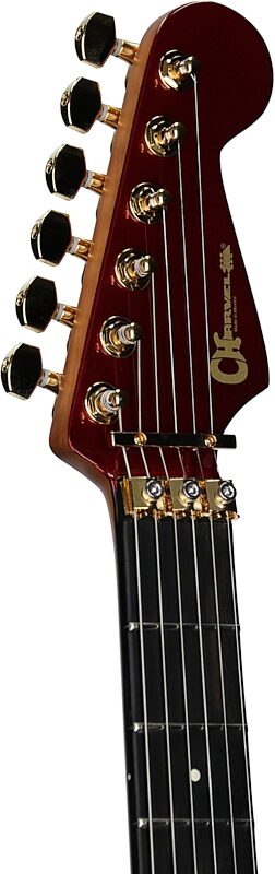 open zoom image for Charvel Pro-Mod Plus So-Cal Style 1 HH FR Electric Guitar, Ebony Fingerboard (with Gig Bag), Candy Apple, Headstock Left Front