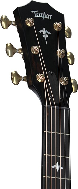 open zoom image for Taylor Builder's Edition 614ce Grand Auditorium Acoustic-Electric Guitar (with Case), Wild Honey Burst, Headstock Left Front