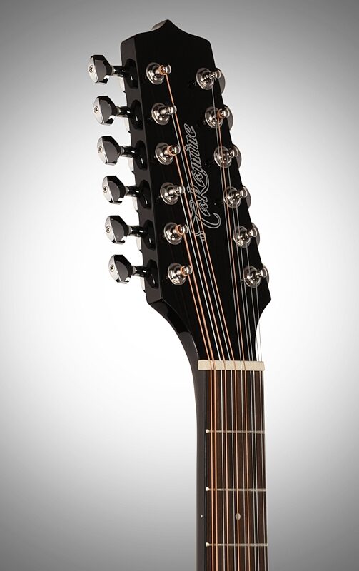 open zoom image for Takamine GD30CE Cutaway Acoustic-Electric Guitar, 12-String, Black, Headstock Left Front