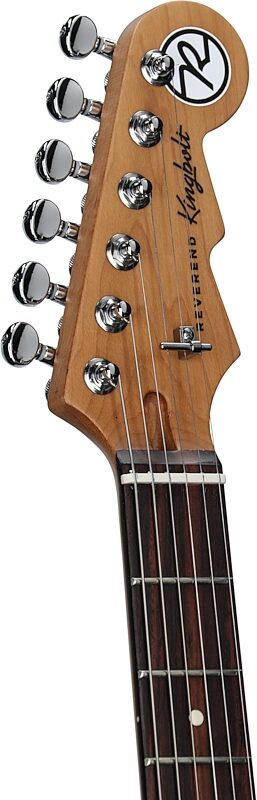 open zoom image for Reverend Kingbolt Air HH Semi-Hollowbody Electric Guitar, Metallic Cherry, Headstock Left Front