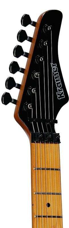 open zoom image for Kramer Volante HHFR Electric Guitar (with Gig Bag), Defender Red, Headstock Left Front