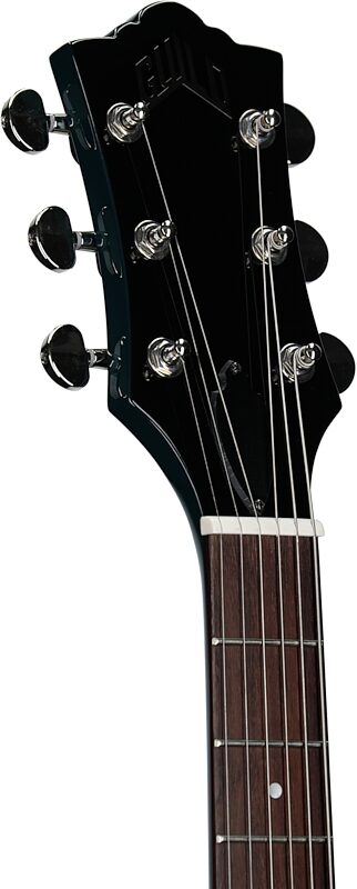 open zoom image for Guild Polara Electric Guitar, Left-Handed, Blue Steel, Headstock Left Front