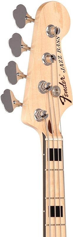 open zoom image for Fender Geddy Lee Jazz Electric Bass, with Maple Fingerboard, Black, Headstock Left Front