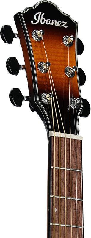 open zoom image for Ibanez AEWC400 Acoustic-Electric Guitar, Amber Sunburst High-Gloss, Headstock Left Front