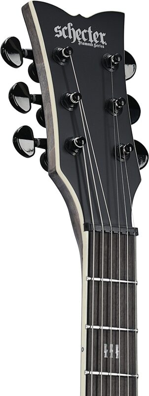open zoom image for Schecter Solo II SLS Elite Evil Twin Electric Guitar, Satin Black, Headstock Left Front