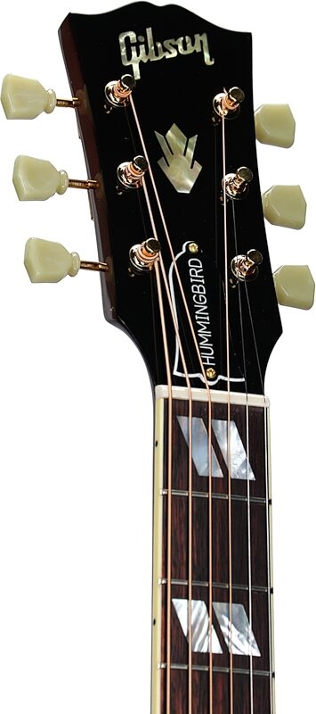 open zoom image for Gibson Hummingbird Original Acoustic-Electric Guitar (with Case), Antique Natural, Headstock Left Front