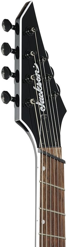open zoom image for Jackson SLATX7Q X Soloist Arch Top Multi-Scale Electric Guitar, 7-String, Transparent Blue, Headstock Left Front