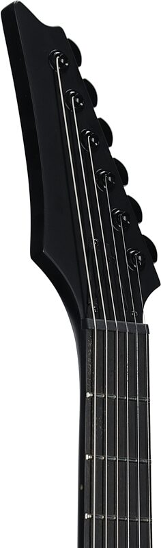 open zoom image for Ibanez RGRTB621 Iron Label Electric Guitar, Black Flat, Headstock Left Front