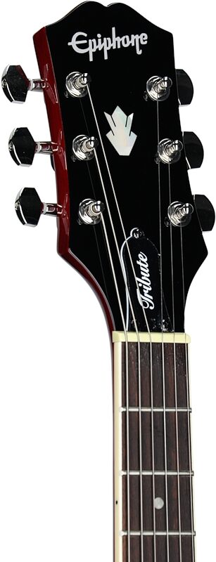 open zoom image for Epiphone SG Tribute Electric Guitar, Cherry, Headstock Left Front