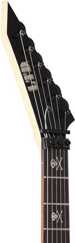 open zoom image for ESP LTD KH202 Kirk Hammett Signature Electric Guitar, Black, Headstock Left Front