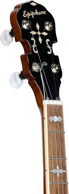 open zoom image for Epiphone Mastertone Classic 5-String Banjo (with Gig Bag), New, Headstock Left Front