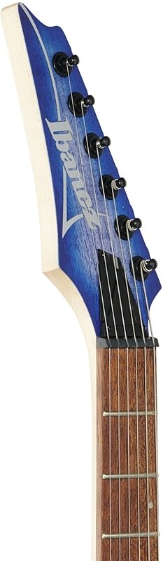 open zoom image for Ibanez RGA42FML Left-Handed Electric Guitar, Blue Lagoon Burst, Headstock Left Front