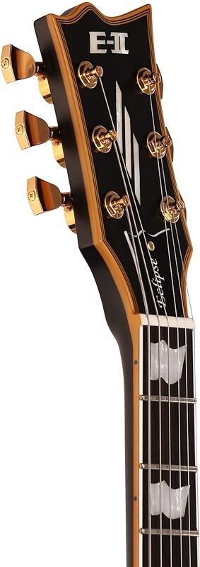 open zoom image for ESP E-II Eclipse DB Electric Guitar, Vintage Black, Headstock Left Front