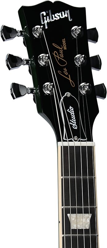 open zoom image for Gibson Les Paul Studio Session Electric Guitar (with Soft Case), Iguana Burst, Open Box (Very Good), Headstock Left Front