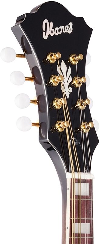 open zoom image for Ibanez M522S F-Style Mandolin, Dark Violin Sunburst, Headstock Left Front