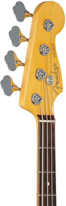 open zoom image for Fender American Professional II Jazz Bass, Rosewood Fingerboard (with Case), Mercury, Open Box (Very Good), Headstock Left Front