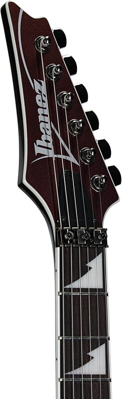 open zoom image for Ibanez XPT420DX Xiphos Electric Guitar (with Gig Bag), Rose Gold Chameleon, Headstock Left Front