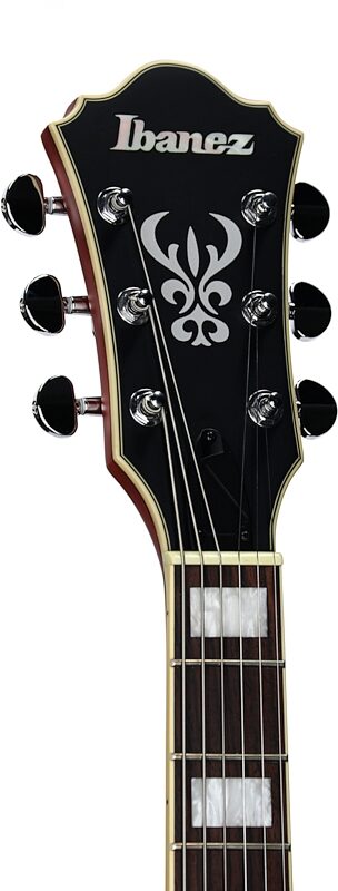open zoom image for Ibanez AS73 Artcore Semi-Hollow Electric Guitar, Transparent Tangerine Flat, Headstock Left Front