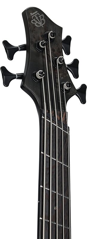 open zoom image for Ibanez BTB805MS Multi Scale Bass Guitar (with Case), Transparent Gray, Headstock Left Front