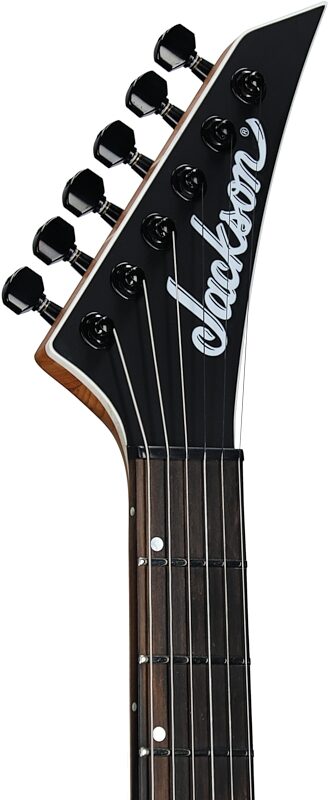 open zoom image for Jackson American Series Virtuoso HT Electric Guitar, (with Case), Satin Black, Headstock Left Front