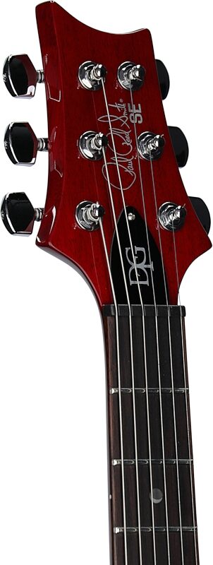 open zoom image for PRS Paul Reed Smith SE DGT Standard Electric Guitar (with Gig Bag), Vintage Cherry, Headstock Left Front