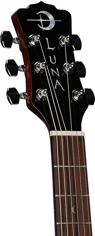 open zoom image for Luna Oracle Phoenix Spruce Acoustic-Electric Guitar, New, Headstock Left Front