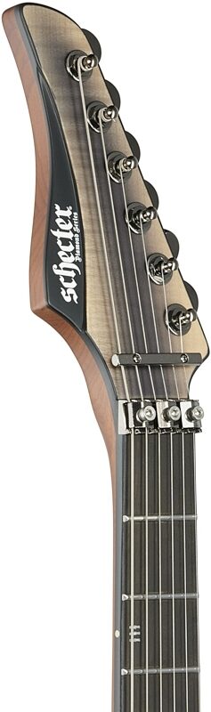 open zoom image for Schecter Banshee Mach 6 FR-S Electric Guitar, Fallout Burst, Open Box (Very Good), Headstock Left Front